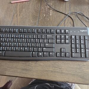 Logitech Keyboard w/USB Port Connectivity K120 Back Angling Feet